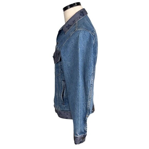 Vintage Levis Strauss & Co. 38R Denim Jacket With Custom Collar & Cuffs 80's - Picture 2 of 12